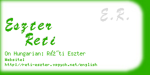 eszter reti business card